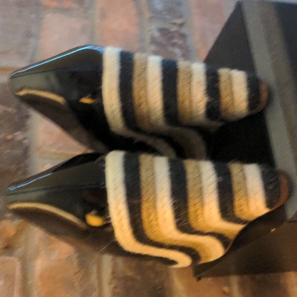 Brian Atwood - peep toe wedge espadrilles, size 41 (BNIB) - Picture 2 of 5